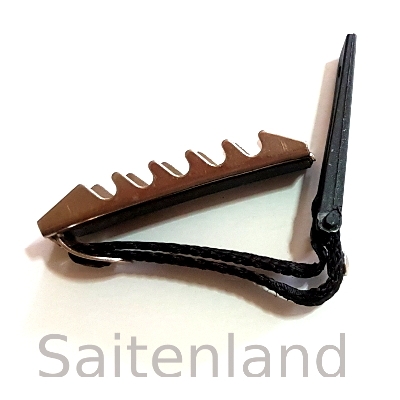 Catfish-640510, Metall vernickelt mit schwarzem Textilband, für Western- und E-Gitarren